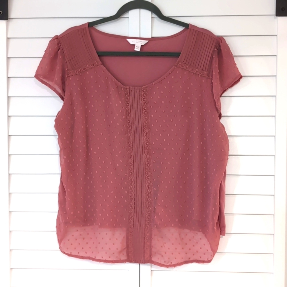 Lauren Conrad Blouse Size XXL, Dusty Rose